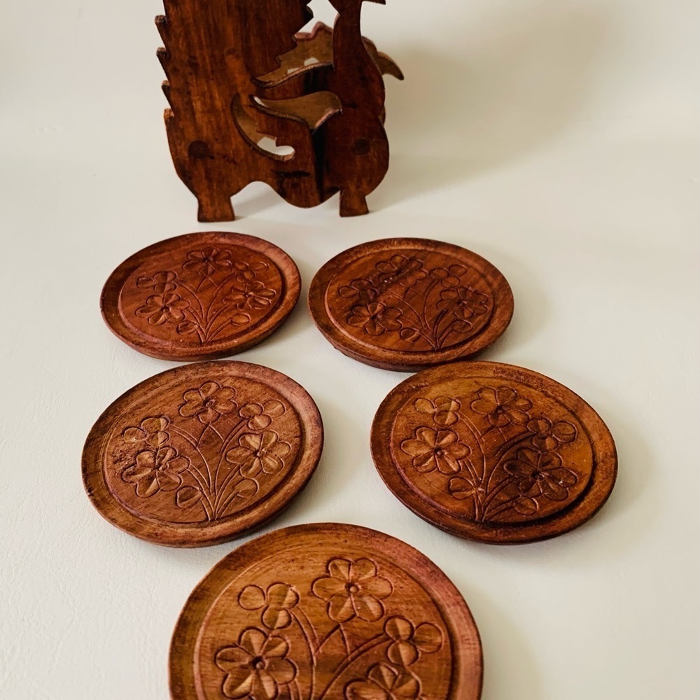 Wooden handcrafted coasters